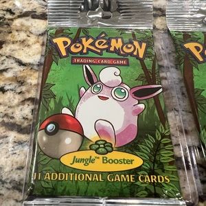 Sealed New - 1999 POKEMON JUNGLE UNLIMITED EDITION BOOSTER PACK WIGGLYTUFF ART